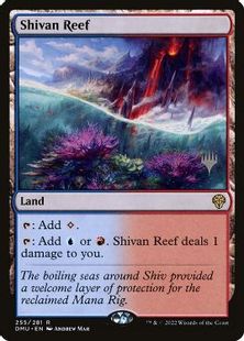Foil】(255)□プロモスタンプ付□《シヴの浅瀬/Shivan Reef》[P 