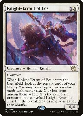 Foil】(026)《イーオスの遍歴の騎士/Knight-Errant of Eos》[MOM] 白R 