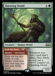 買取：(234)□プロモスタンプ付□《探索するドルイド/Questing Druid 