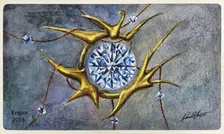 【直筆サイン入り】テーロス還魂記 MTG プレイマット プレイマット：☆直筆サイン入り☆《Diamond》by Dan Frazier P2544