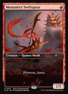 027)《僧院の速槍/Monastery Swiftspear》(ストアチャンピオンシップ 