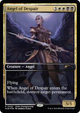【Foil】《絶望の天使/Angel of Despair》(ストアチャンピオンシップ)[流星マーク] 金