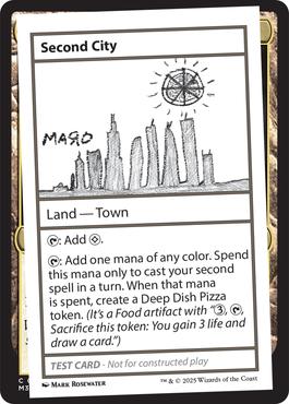 ■エンブレムなし■《Second City》(MagicConプロモ)[Mystery Booster Play Test Card] 土地