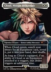 ■ボーダーレス■《ミッドガルの傭兵、クラウド/Cloud, Midgar Mercenary》(スポットライトシリーズプロモ)[流星マーク] 白