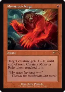 Foil】□旧枠□《巨怪の怒り/Monstrous Rage》(Standard