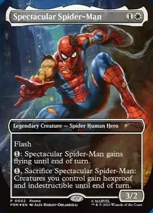 【EN】【Foil】ボーダーレス スペクタキュラースパイダーマン プレリ　プロモ Foil】□ボーダーレス□《スペクタキュラー・スパイダーマン