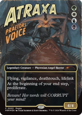 Foil】□ボーダーレス□《法務官の声、アトラクサ/Atraxa, Praetors