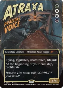 Foil】□ボーダーレス□《法務官の声、アトラクサ/Atraxa, Praetors