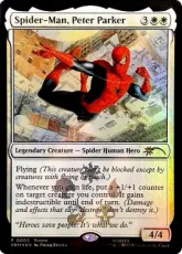 【Foil】《スパイダーマン、ピーター・パーカー/Spider-Man, Peter Parker》(リセールプロモ)[流星マーク] 白