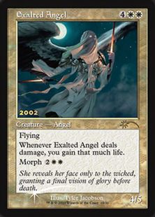 【Foil】《賛美されし天使/Exalted Angel》(30周年記念)[流星マーク] 白