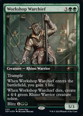 【Foil】《作業場の戦長/Workshop Warchief》(ゲームデー)[流星マーク] 緑R