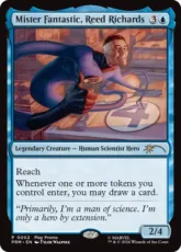 【Foil】《ミスター・ファンタスティック、リード・リチャーズ/Mister Fantastic, Reed Richards》(コマンダーイベントプロモ)[流星マーク] 青