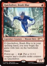 《奔放なる閃影、クイックシルバー/Quicksilver, Brash Blur》(プロツアープロモ)[流星マーク] 赤