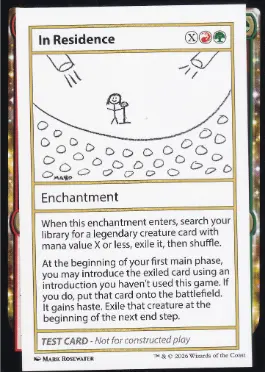 In Residence(Play Test Card)》(MagicConプロモ)[流星マーク] 金