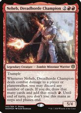 【Foil】《戦慄衆の勇者、ネヘブ/Neheb, Dreadhorde Champion》(リセールプロモ)[WAR-P] 赤R