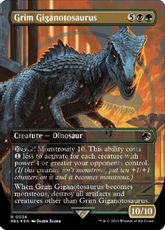 【ロゴ入り版・Foil】(036)■ボーダーレス■《残忍なギガノトサウルス/Grim Giganotosaurus》[REX] 金R
