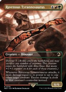 (018)■ボーダーレス■《貪欲なティラノサウルス/Ravenous Tyrannosaurus》[REX] 金R