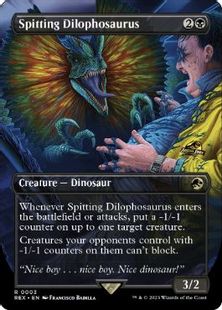 (003)■ボーダーレス■《毒吐きディロフォサウルス/Spitting Dilophosaurus》[REX] 黒R