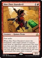 【Foil】《凶兆艦隊の向こう見ず/Dire Fleet Daredevil》[RIX] 赤R