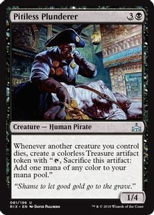 【Foil】《無慈悲な略奪者/Pitiless Plunderer》[RIX] 黒U