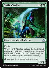 【Foil】《俊敏な番人/Swift Warden》[RIX] 緑U