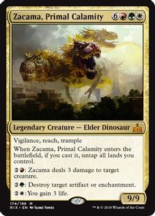 【Foil】《原初の災厄、ザカマ/Zacama, Primal Calamity》[RIX] 金R