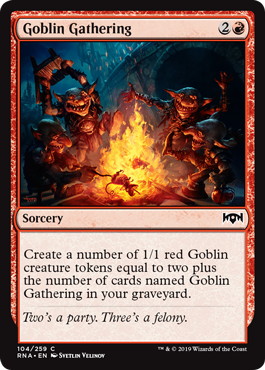 【Foil】《ゴブリンの集会/Goblin Gathering》[RNA] 赤C