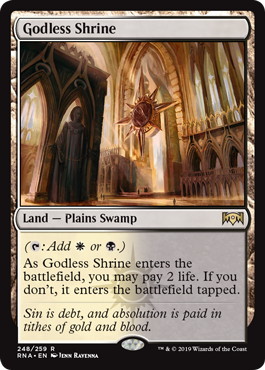 Foil】《神無き祭殿/Godless Shrine》[RNA] 土地R | 日本最大級 MTG 