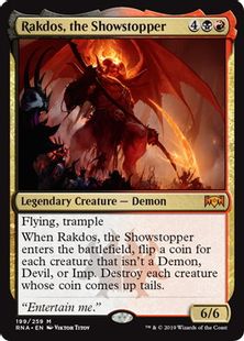【Foil】■プレリリース■《名演撃、ラクドス/Rakdos, the Showstopper》[RNA-PRE] 金R