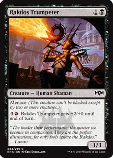 《ラクドスのラッパ吹き/Rakdos Trumpeter》[RNA] 黒C