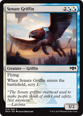 【Foil】《評議会のグリフィン/Senate Griffin》[RNA] 金C