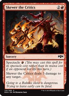 【Foil】《批判家刺殺/Skewer the Critics》[RNA] 赤C
