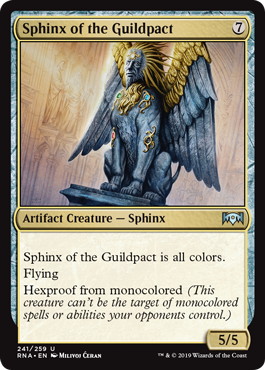 《ギルドパクトのスフィンクス/Sphinx of the Guildpact》[RNA] 金U