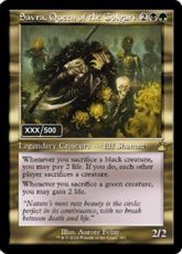 【ダブルレインボウ・Foil】(381)■旧枠■《ゴルガリの女王、サヴラ/Savra, Queen of the Golgari》(シリアル入り)[RVR] 金R