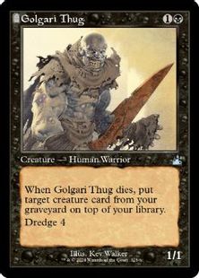 【Foil】(325)■旧枠■《ゴルガリの凶漢/Golgari Thug》[RVR] 黒U