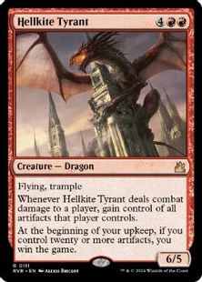 【Foil】(111)《ヘルカイトの暴君/Hellkite Tyrant》[RVR] 赤R