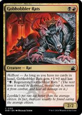 【Foil】(185)《粘液絡みの鼠/Gobhobbler Rats》[RVR] 金C