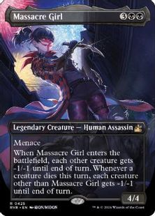 【Foil】(425)■ボーダーレス■《虐殺少女/Massacre Girl》[RVR] 黒R