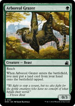 (131)《樹上の草食獣/Arboreal Grazer》[RVR] 緑C