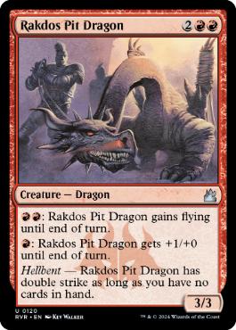 (120)《ラクドスの地獄ドラゴン/Rakdos Pit Dragon》[RVR] 赤U