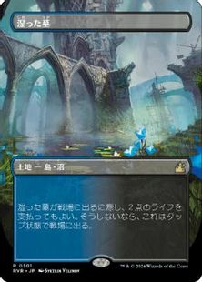 【Foil】(301)■ボーダーレス■《湿った墓/Watery Grave》[RVR] 土地R