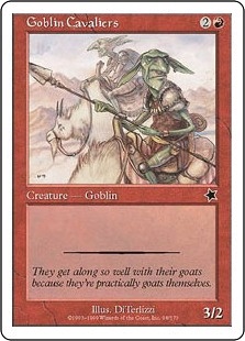 《ゴブリンの騎兵隊/Goblin Cavaliers》[S99] 赤C