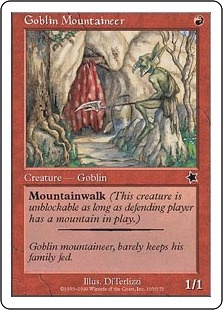 《ゴブリンの山岳民/Goblin Mountaineer》[S99] 赤C