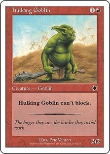 《巨体のゴブリン/Hulking Goblin》[S99] 赤C