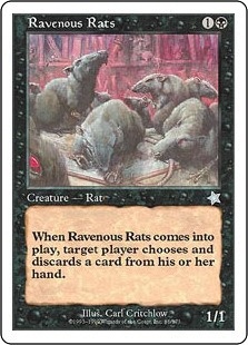 《貪欲なるネズミ/Ravenous Rats》[S99] 黒U