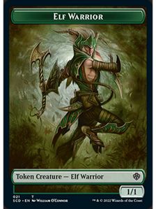 (021/008)《エルフ・戦士+兵士トークン/Elf Warrior+Soldier Token》[SCD] 緑/白