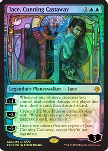 【Foil】《狡猾な漂流者、ジェイス/Jace, Cunning Castaway》(SDCC2018)[XLN-P] 青R