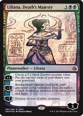 【Foil】《死の権威、リリアナ/Liliana, Death's Majesty》(SDCC2017)[AKH-P] 黒R