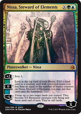 Foil】《自然に仕える者、ニッサ/Nissa, Steward of Elements 