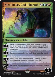 【Foil】《王神、ニコル・ボーラス/Nicol Bolas, God-Pharaoh》(SDCC2017)[HOU-P] 金R